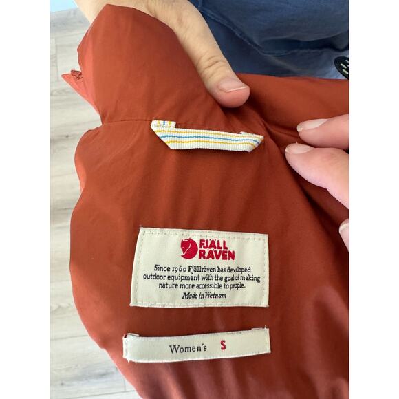 Fjällräven Greenland Down Liner Vest Women Orange Small *marks - Picture 10 of 14